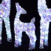LuxenHome 3-Piece Multi-Color Snowflake Deer Family Outdoor Holiday Decoration with 340 Lights White, Multi - 3 of 4