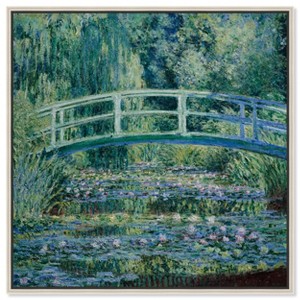 Art Remedy Monet - Water lilies and Japanese Bridge Blue Monet Art Prints Framed - 1 of 4
