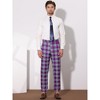 Lars Amadeus Men's Plaid Flat Front Business Dress Suit Pants - 3 of 4