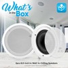 Pyle 8.0'' Home In-Wall / Ceiling Speakers, Dual Speaker System, Flush Mount, 250W - 2 of 4