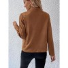 Women Jacket Faux Suede Notch Collar Long Sleeve Stylish Zip Pocket Jacket - 2 of 3