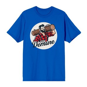 Very Demure Lumberjack Adult Crew Neck Short Sleeve Tee - 1 of 2