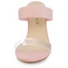Allegra K Women's Dual Clear Strap Block Heels Slides Sandals - 3 of 4