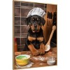 Amanti Art Rottweiler Puppy Chef by Andreas Magnusson Framed Canvas Wall Art - 2 of 4