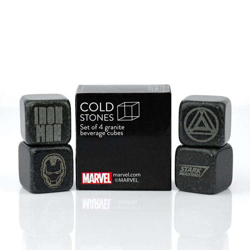Surreal Entertainment Iron Man Collectible | Marvel Cold Stones Set | Iron Man Granite Beverage Cubes, 1 of 8