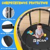 BCAN 55" Trampoline for Kids with Thickened Enclosure Net, Toddler Trampoline Indoor/Outdoor with Adjustable Gymnastics Bars & Basketball Hoop - 2 of 4