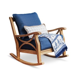 Sonoma Lane Alamo Teak Outdoor Rocking Chair with Zippered Cushion and Frame - 1 of 4