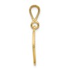 Black Bow Jewelry 14k Yellow Gold, Maci Collection, LG Filigree Script Initial O Pendant - 2 of 4