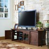 Octafar Multi Functional Storage TV Stand for TVs up to 75" Vintage Walnut - HOMES: Inside + Out: Media Console with Cabinets - 3 of 3