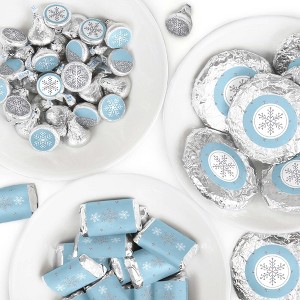 Big Dot of Happiness Winter Wonderland - Snowflake Holiday Party and Winter Wedding Candy Favor Sticker Kit - 304 Pieces - 1 of 4