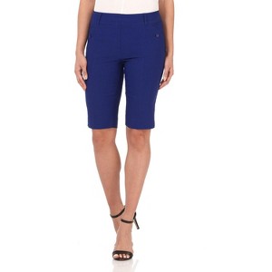 Rekucci Women’s Comfort Stretch Pull‑On Bermuda Shorts with Functional Pockets - 1 of 4