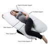 Hastings Home Pregnancy Pillow - U-Shaped Full Body Pillow with Cover (White) - 3 of 4