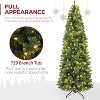 Vivatrees 7.5 Ft Prelit Pencil Christmas Tree with Warm White Lights, Metal Stand, Hinged Branches, Realistic Xmas Tree for Holiday Decor, Green - 4 of 4