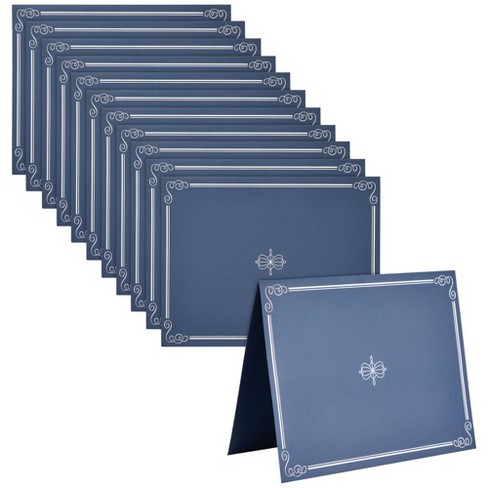 Best Paper Greetings 12-Pack Certificate Holders for Diplomas, Awards, Certifications (fits 8.5x11 Letter-Size Documents) - Navy and Silver - image 1 of 4