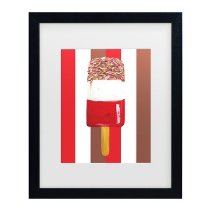 Trademark Fine Art - Alice Straker  Fab Stripes Matted Framed Art - 1 of 4