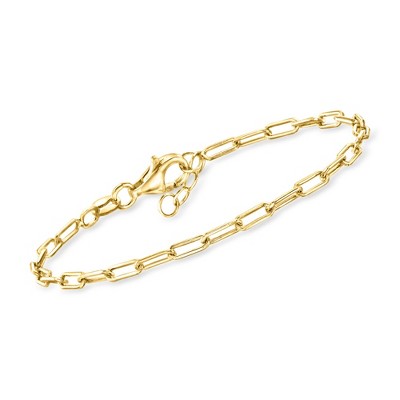 Pure Collection by Ross-Simons Italian 2.7mm 18kt Gold Vermeil Paper Clip Link Bracelet