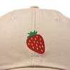 Dalix Strawberry Embroidered Cotton Dad Hat Fruit Adjustable Casual Baseball Cap Nature Womens - 2 of 4