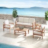 Decksplore 5 Piece Sofa Seating Group HDPE with Cushions Patio Conversation Sets Outdoor Furniture - 2 of 4