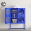 GlasFlength Decorative Storage Cabinets Modern Sideboard Cabinet with Doors and Shelves, for Living Room, Dining Room, Blue, 33.5"*15.7"*47.2" - 4 of 4