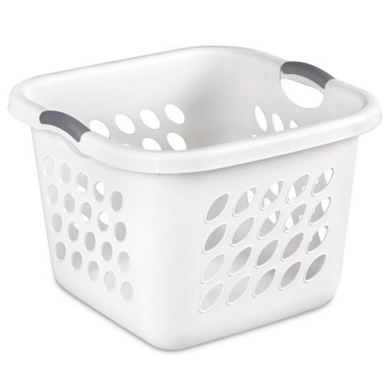 Sterilite Bushel Ultra Square Laundry Basket, Plastic, Comfort Handles to Easily Carry Clothes to and from the Laundry Room, 3 of 8