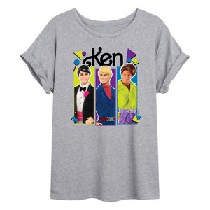 Women's - Barbie - Ken Group Oversized Graphic T-Shirt - 1 of 4