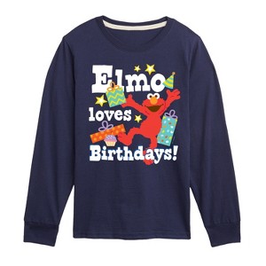 Boys' - Sesame Street - Elmo Loves B Days Long Sleeve Graphic T-Shirt - 1 of 3