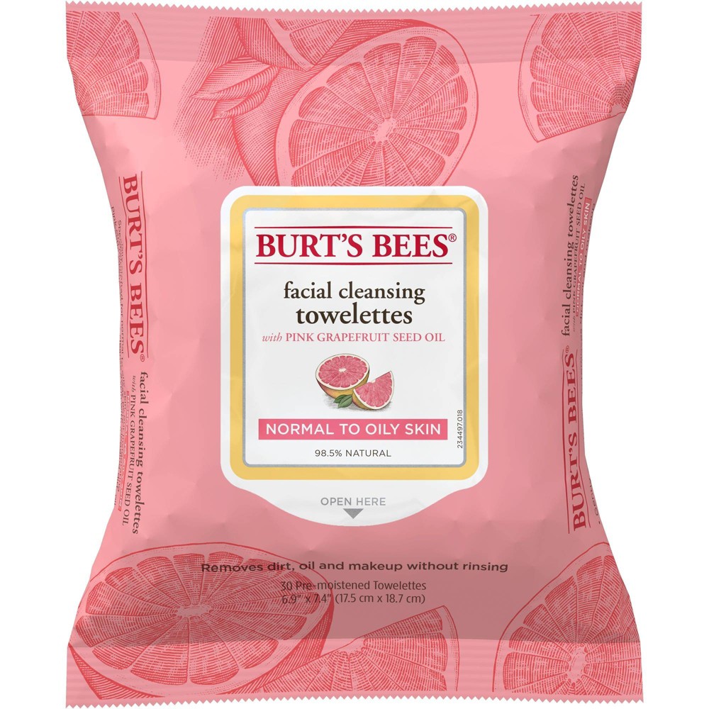 UPC 792850018143 product image for Burt's Bees Facial Cleansing Towelettes - Pink Grapefruit - 30 ct | upcitemdb.com