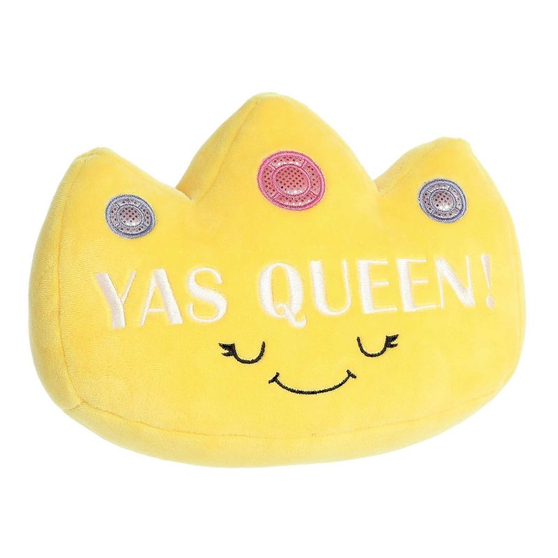Aurora Small Yas Queen! Crown JUST SAYIN' Witty Stuffed Animal Yellow 7", 2 of 6