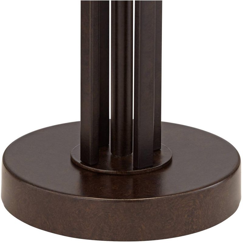 Franklin Iron Works Andes Modern Industrial Table Lamp 27 1/2" Tall Oil Rubbed Bronze with Table Top Dimmer Stacked Double Drum Shade for Bedroom Home, 5 of 10