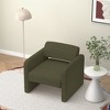 Single sofa chair, upholstered comfortable chair with armrests, for dining room/bedroom/living room/reception - BEIGE (30.9"*30.51"*30.11") - 3 of 4