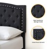 Garvee Upholstered Platform Bed Frame with Adjustable Button Tufted & Nailhead Trim Headboard, No Box Spring Needed - 4 of 4