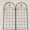 2 Pack Metal Garden Trellis for Climbing Plants Outdoor 86.7'' x 19.7'' Rustproof Plant Support Rose Trellis Netting Trellis Black - 4 of 4
