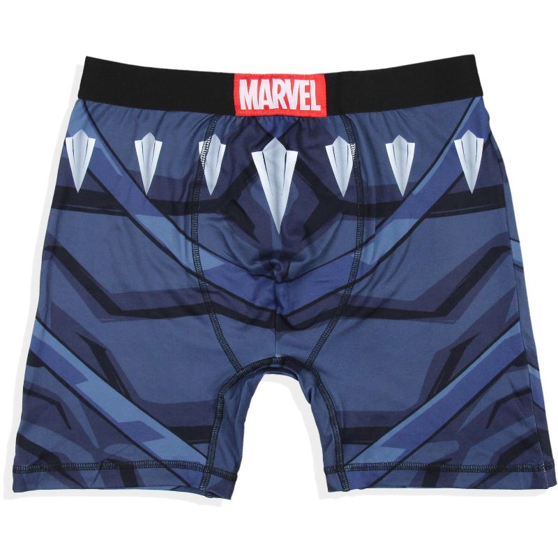 Marvel Mens' 2 Pack Black Panther Costume Boxers Underwear Boxer Briefs Blue, 4 of 5