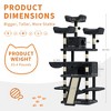68.5" Multi-Level Cat Tree for Indoor, Heavy Duty Adult Cat Tower with 2 Condos, Plush Perches, Sisal Scratching Posts,Hammocks,Basket,Dangling Balls - 3 of 4