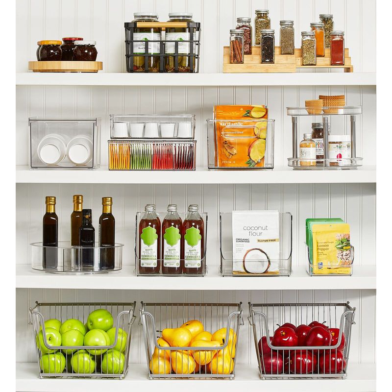 mDesign Plastic Food Storage Bin Organizer for Kitchen Cabinet - 11 x 5 x 3.5, 4 Pack, Clear, 2 of 11