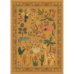 Modern Pastoral Area Rug for Bedroom Various Animal Pattern Ultra Thin Machine Washable Low Pile Non Slip for Living Room Nursery Home Spaces - 1 of 1