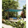 TROPOW  Outdoor Aluminum Pergola, Heavy-Duty Woodgrain Patio Pergola with Retractable Canopy Sun Shade & Side Mesh Curtain, Metal Gazebo - 2 of 4