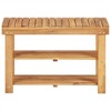 vidaXL Shoe Rack 27.5 in.x12.5 in.x18.1 in. Solid Acacia Wood - 2 of 4