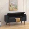 NicBex Ottoman with Storage Bench Storage Organizer Velvet Storage Stool with Rubber Wood Legs for Entryway Bedroom - 3 of 4