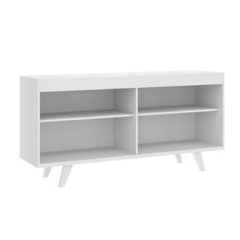 Handcrafted Wood TV Stand for TVs up to 58" White - The Urban Port