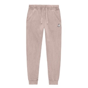 Dalix Heartly Ghost Embroidery Washed Midweight Jogger Fleece Sweatpants Soft Lounge Pant Drawstring Waistband Pockets Womens - 1 of 4