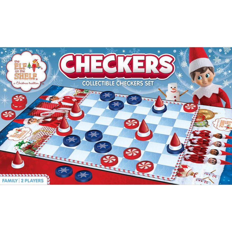 MasterPieces Officially licensed Elf on the Shelf Checkers Board Game for Families and Kids ages 6 and Up, 1 of 7