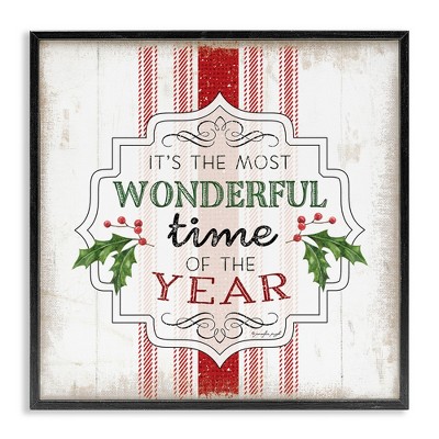 Stupell Industries Festive Holiday Rustic Stripes, 12" x 12"