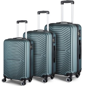 3 Piece Hardside Luggage Set with 360° Spinner Wheels, TSA Lock, Expandable 20"/24"/28", Lightweight Durable Suitcases with Corner Protection - 1 of 4