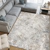 Boersma 5x7 Area Rug – Modern Abstract Washable Living Room Rug, Ultra Soft Faux Wool Low-Pile Carpet, Non-Slip & Non-Shedding Print for Bedroom - 2 of 4