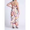 ELOQUII Women's Plus Size Tie Neck Printed Maxi Dress - 3 of 3