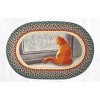Earth Rugs Winter Cat Oval Patch Rug, 20"x30", Braided Jute Accent with Holiday Cat Design - 2 of 3