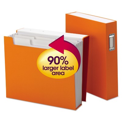 Smead Book Shelf Organizer with SuperTab 6 Pockets 2 1/2" Exp Letter Orange/White 70868