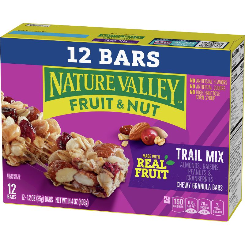 Nature Valley Fruit &#38; Nut Trail Mix Bars - 12ct/14.4oz, 5 of 8