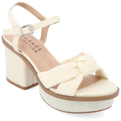 Gc Shoes Trina Denim 7.5 Bow-tied Espadrille Slide Platform Sandals : Target